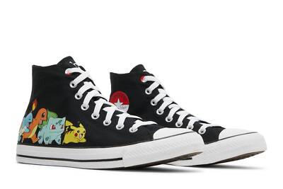 Pre-owned Converse Pokemon X Chuck Taylor All Star High 'first Partners' A01089c In Black/multi/white