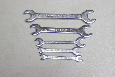VIM Tools 5 Piece Open End Wench Set 3/16 - 1/2 USA