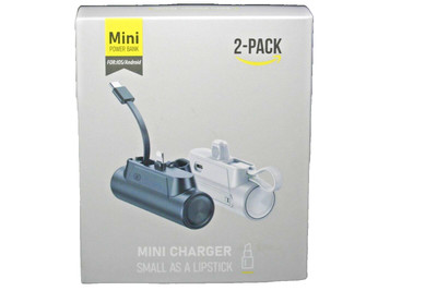 Mini Power Bank for Android & IOS  2pack
