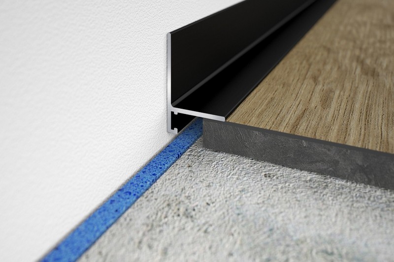 Minileiste Sockelprofil Schwarz C35, Aluminium, 16x26x2000mm, Sl16x5-03