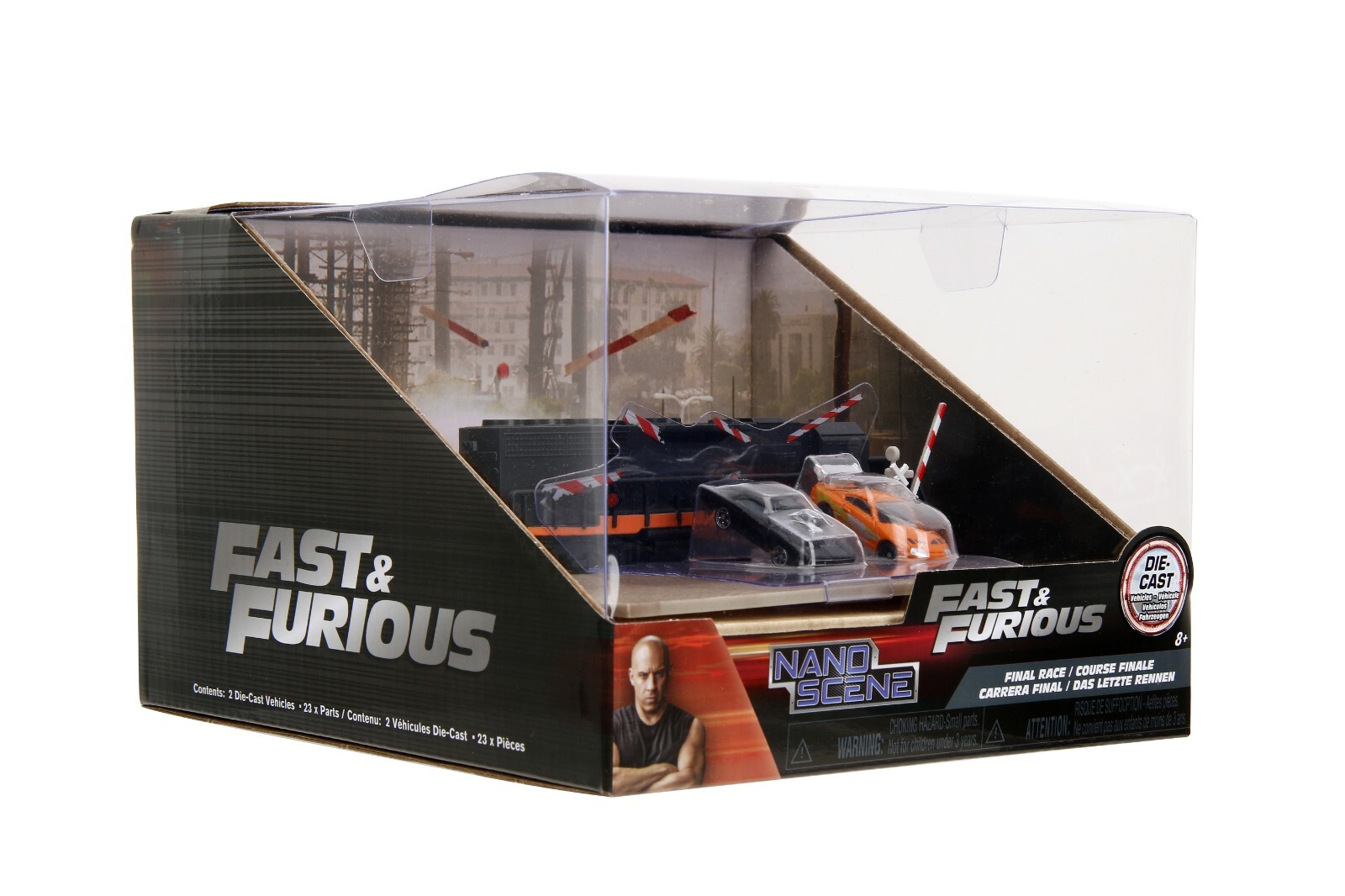 ミニカー FAST&FURIOUS NANO SCENE Amazon.com: Fast & Furious Final Race Train Nano Scene & 2
