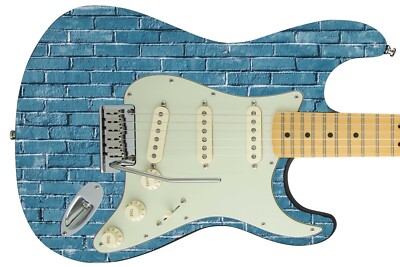 Guitar Skin Axe Wrap Re-skin Another Stone Blue Brick In The Wall 320