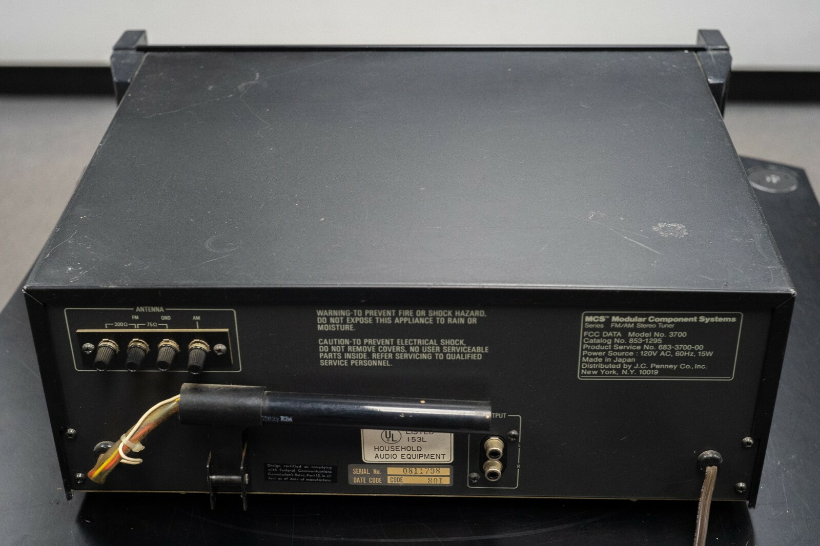 MCS Modular Component System 3700 AM/FM Stereo Tuner