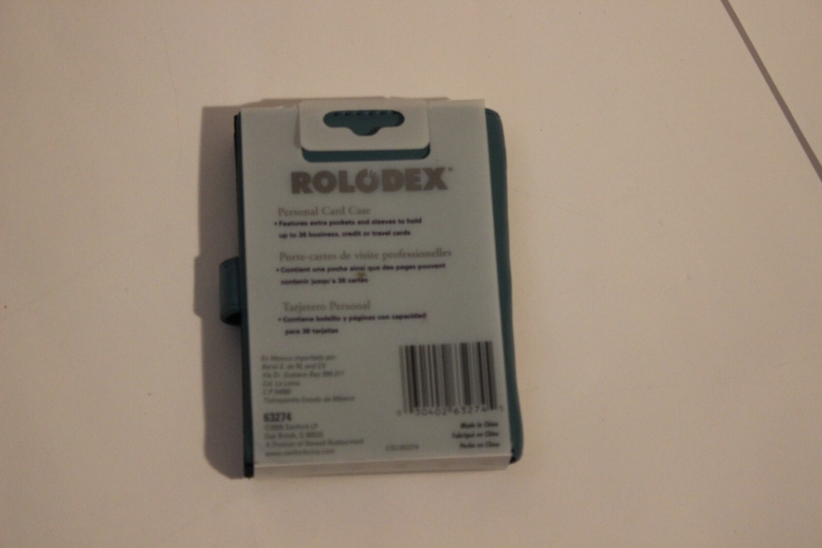 ROLODEX 36 Persona Card Case BUSINESS CARD/ID HOLDER WALLET Turquoise Blue New