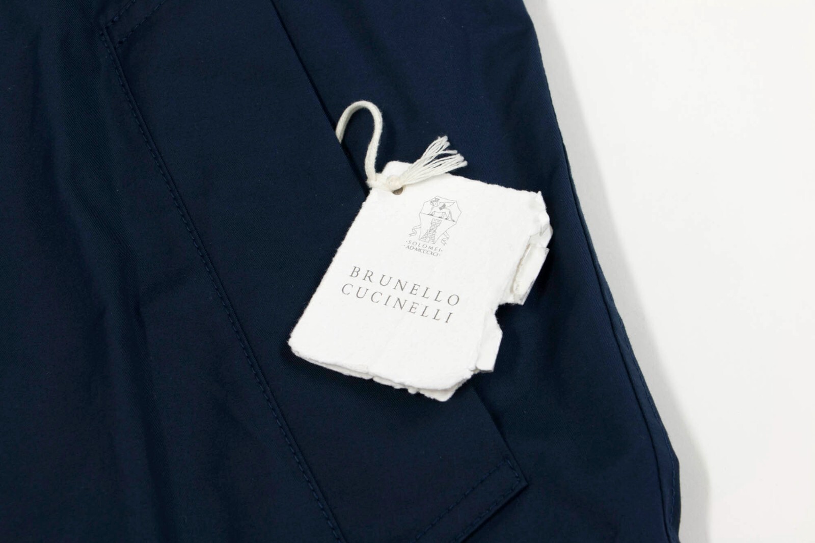 Pre-owned Brunello Cucinelli Nwt$4295  Men Db Trench Coat W/belt+logo Engraved Buttons A248 In Blue