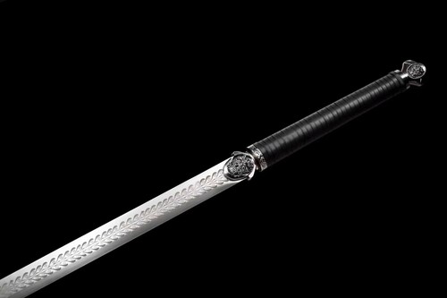 Silver Skull Ninjato 1060 Carbon Steel Japanese Double Edged