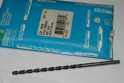 12 pcs GREENFIELD #6 Parabolic Taper Length TiCN Coated Drills 120WLPN 50138 USA
