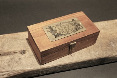 Vintage Antique Style Wood Tobacco Snuff Box
