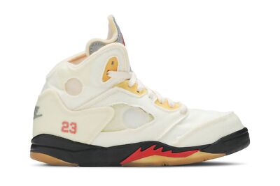 Air Jordan Off-White x Air Jordan 5 Retro SP PS ail' CV4827-100 Kids Shoes
