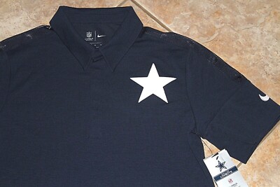 $100 NEW NIKE Dallas Cowboys ON FIELD FUSE Polo Shirt Mens Medium Small