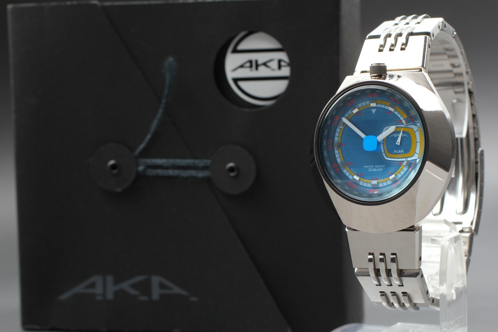 Vintage! w/Box,N/Batt [TOP MINT] Seiko Alba AKA V707-0A10