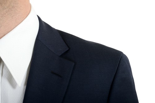 Pre-owned Hugo Boss "paolini1/movio1us" Men's 100% Wool Blue Two Button Suit Us 38r It 48r