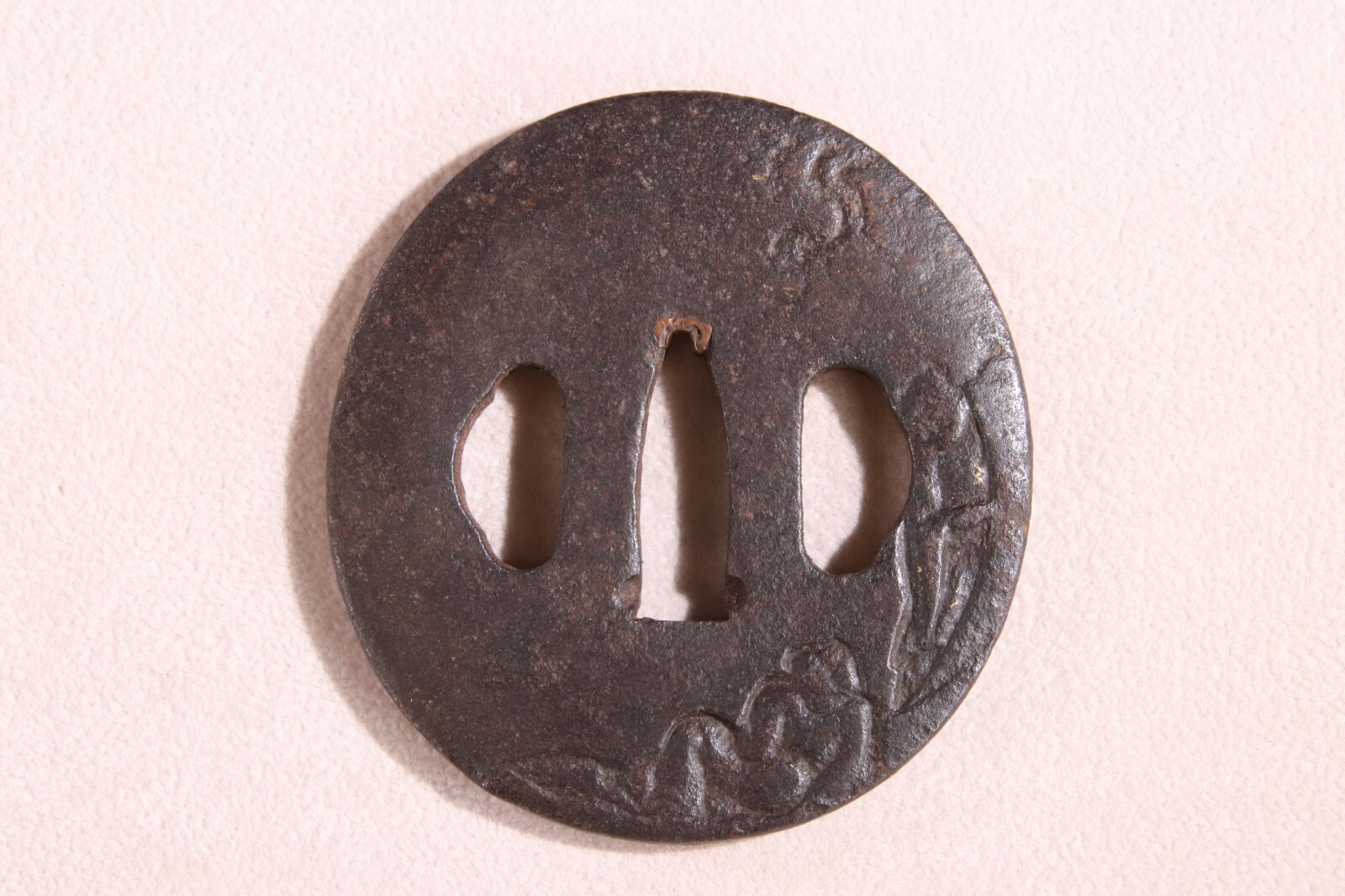 Syunga Antique Japanese Samurai Sword Guard Iron Tsuba Katana Syunga Pattern Edo  Era | eBay