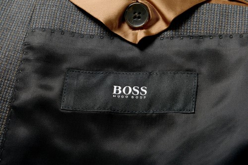 Pre-owned Hugo Boss "huge6/ganius5" Men's 100% Wool Slim Two Button Suit In Gray