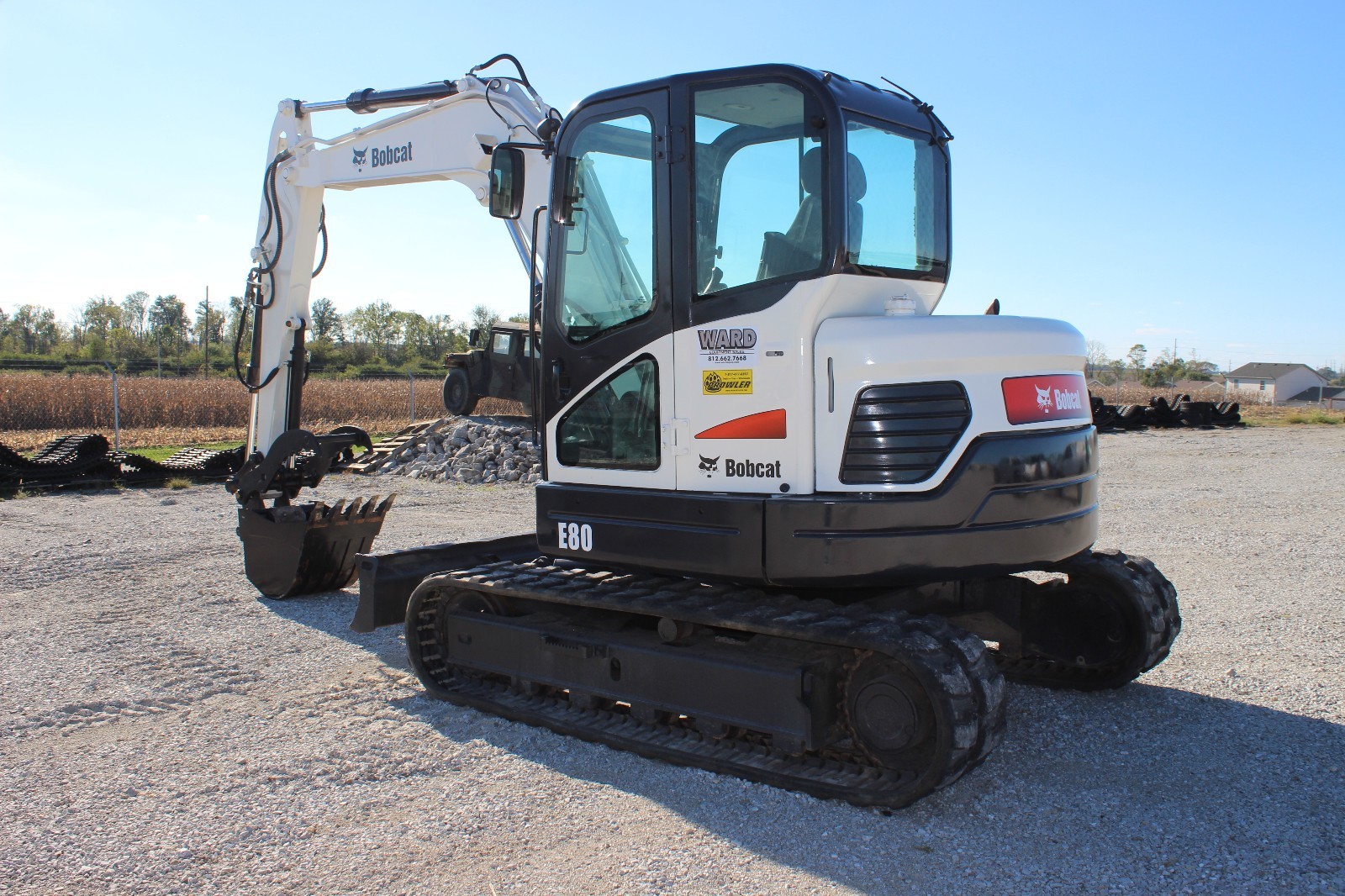 2011 Bobcat E80 Excavator - Includes 3 buckets! Hyd. Thumb, coupler, A/C, NICE