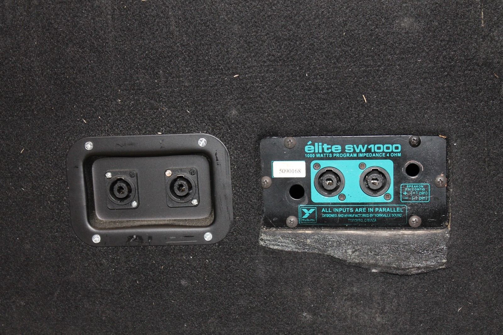 2 x Yorkville Elite SW-1000 PA Speakers 1000 Watts