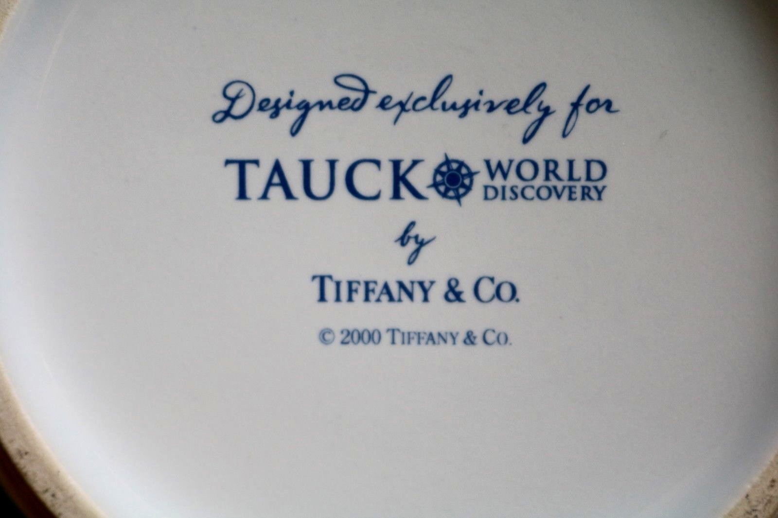 Tiffany & Co. Tauck World Discovery Map Round Porcelain Trinket Box