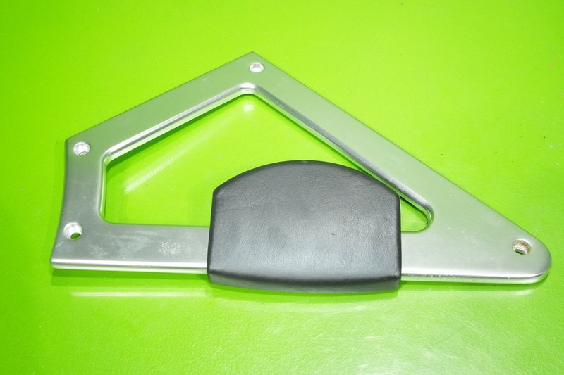 00-06 Audi TT OEM passenger right dash console silver metal triangle pull handle