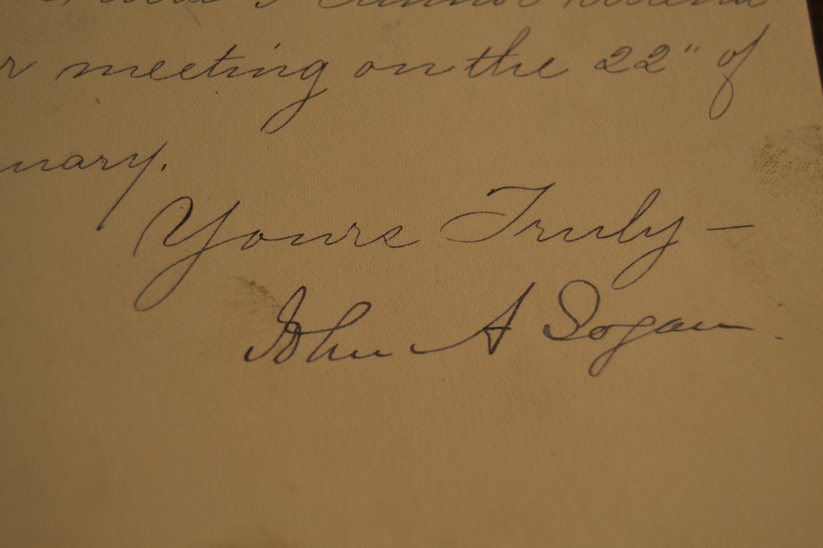 General John A. Logan Autograph Signed Letter & CDV In Uniform Jan 29, 1881