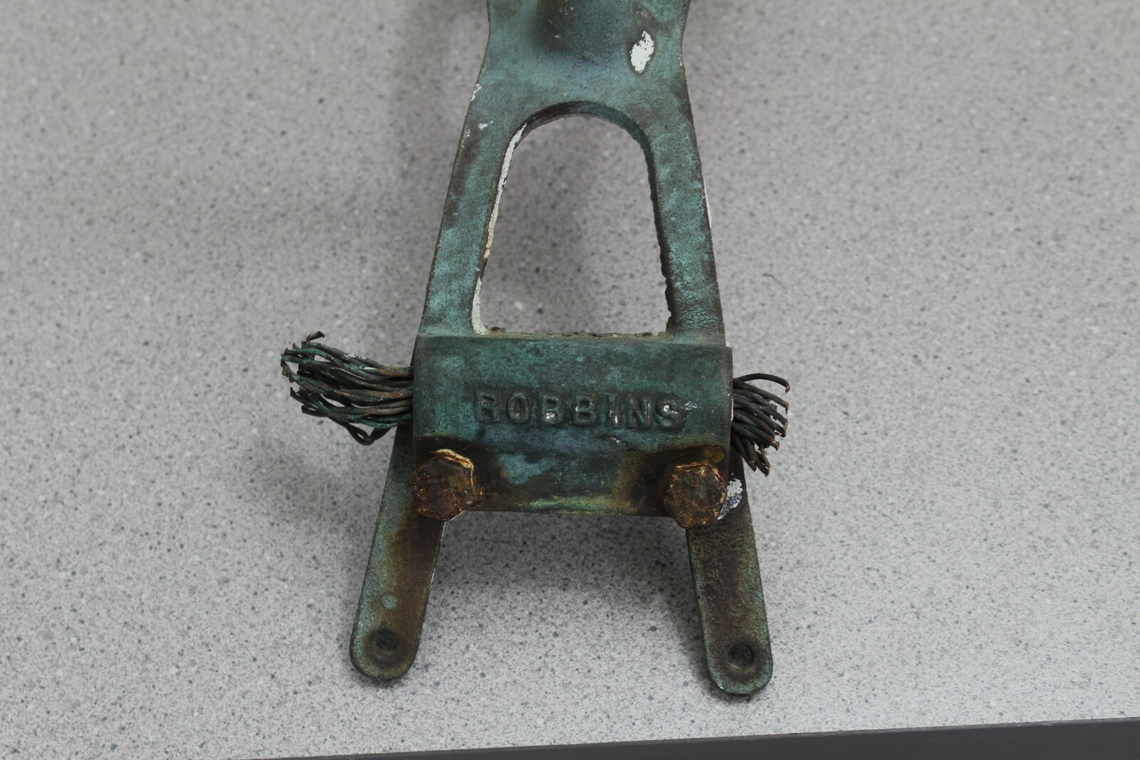 Antique Copper Lighting Rod ROBBINS 28A Barn Shed Collectible