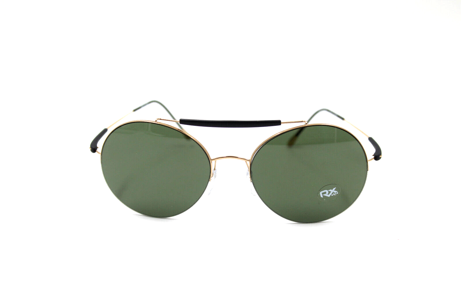 Pre-owned Silhouette Adventurer 8659 6228 Gold Black/green Lens Authentic Sunglasses