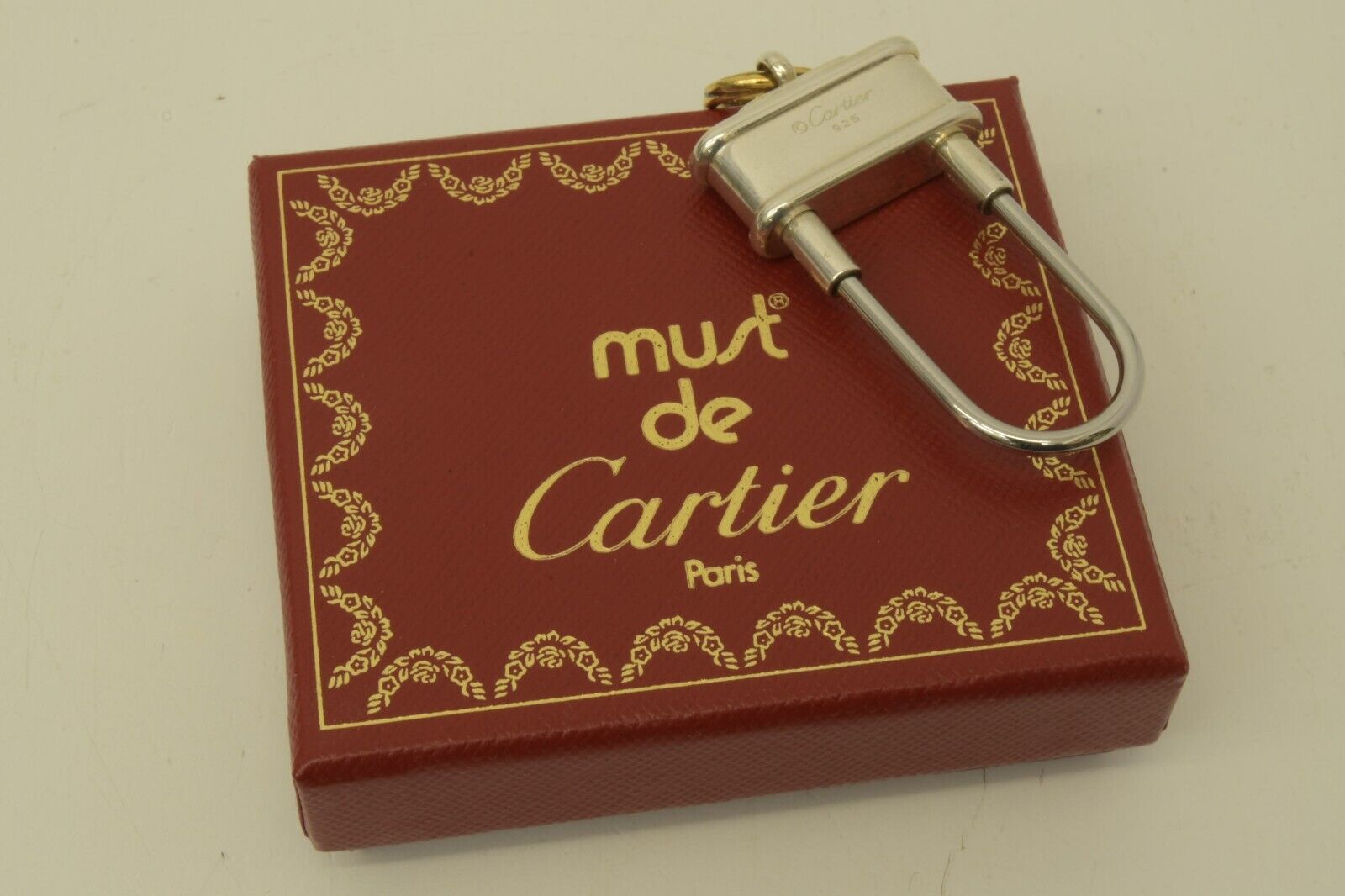 Authentic Cartier Sterling Silver 925 Keychain Hook Loop Authentic Cartier Sterling Silver 925 Keychain Hook Loop