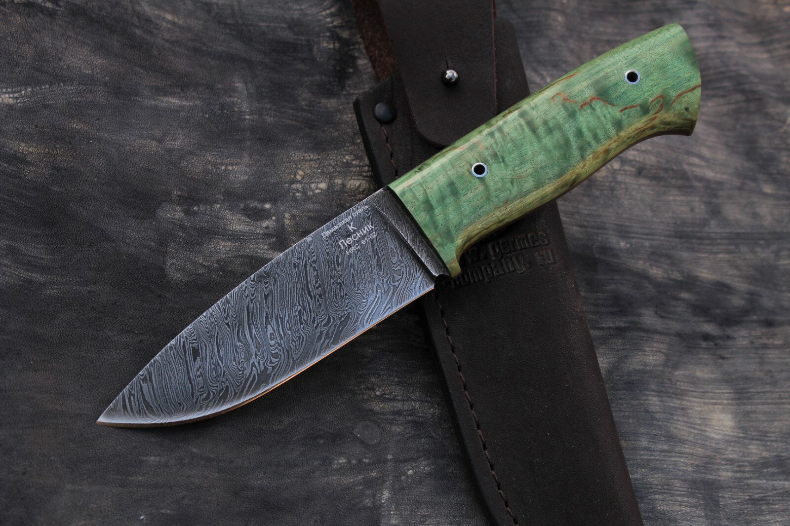 D. Kashulin Russland Damastmesser Damaszener Damast stahl Full Tang messer HRC62