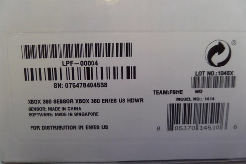 Microsoft Xbox 360 Kinect Sensor Model 1414