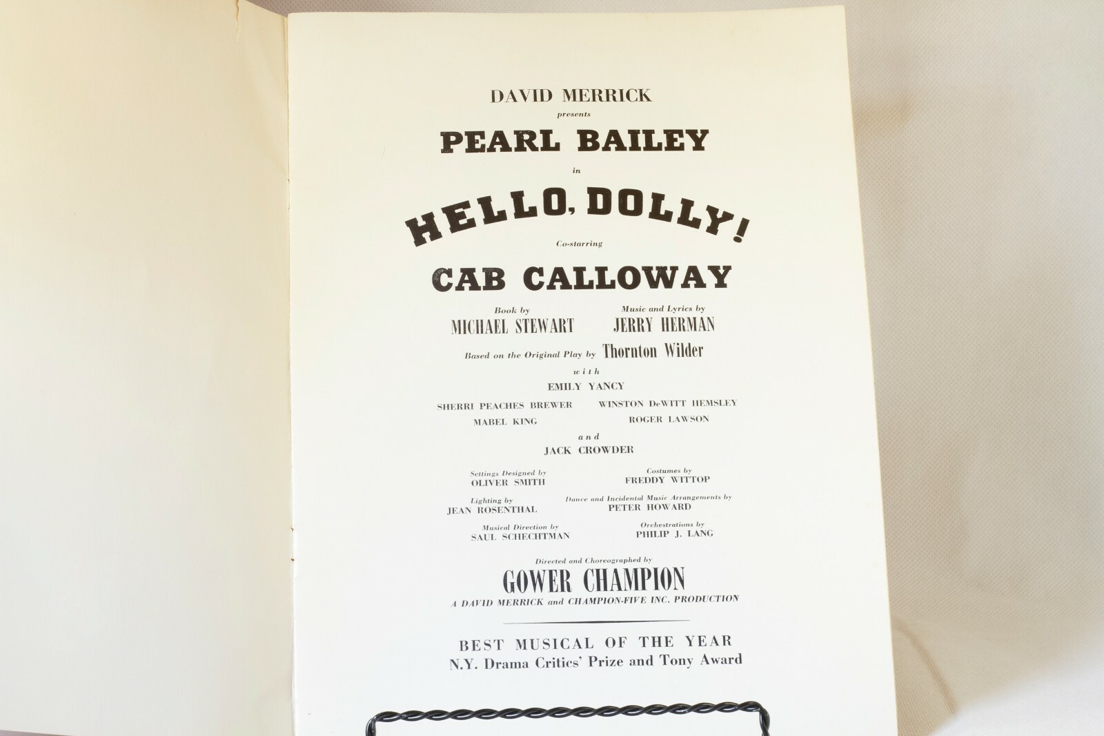 Hello Dolly Musical Program Guide, Cover Cab Calloway Jerry Herman 1968  Rare