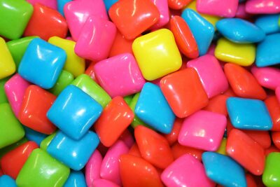 Bayside Candy Chiclets - Chewing Gum - Tropical Fruit Chiclets, 1LB