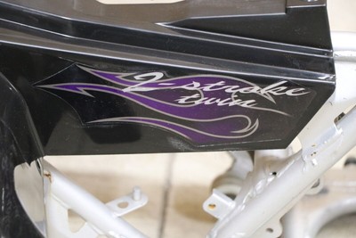 Vito's vinyl decal graphics kit 14MIL sticker Yamaha Banshee PURPLE FLAMES 2006