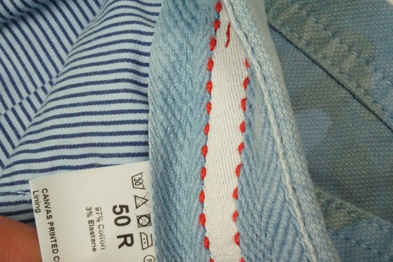 Pre-owned Isaia Tinto Blue Camouflage Cotton Blend Casual Cargo Pants 50r Eu