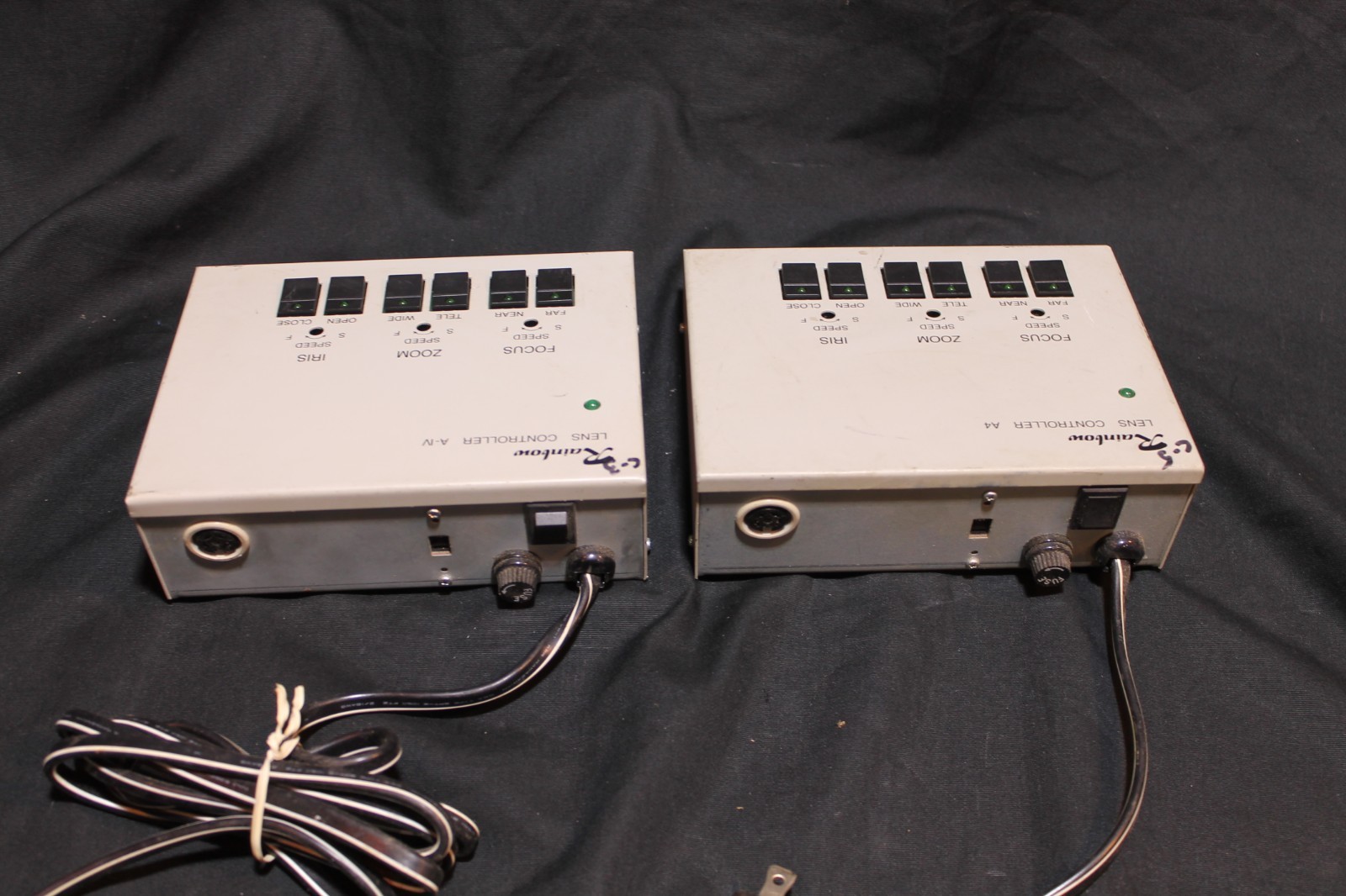 (2) Rainbow Lens Controller LCA4 Desktop Camera for Single Zoom CCTV Lenses A-IV