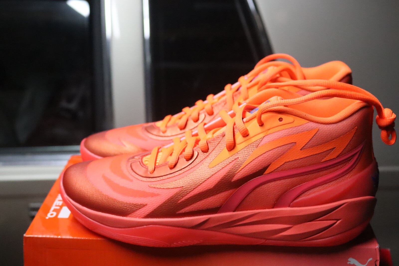 Mens Puma Melo 02 Orange Sz 11.5 Basketball Shoes 376442 01