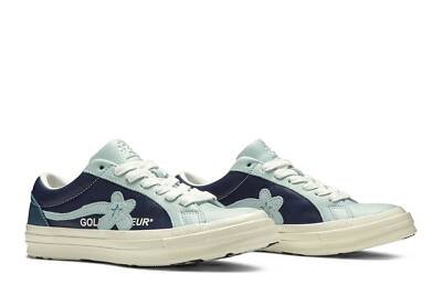 Pre-owned Converse Golf Le Fleur X One Star Ox 'industrial Pack - Blue' 164024c In Barely Blue/patriot/egret