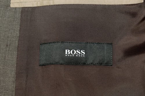 Pre-owned Hugo Boss "the Grand1/central1us" Men's 100% Wool Dark Brown Two Button Suit