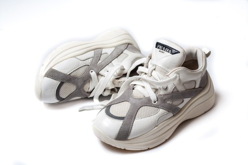 スニーカー PRADA Women Sneakers 1E206DFDX65055 F0009 WHITE White Prax 2.0 Fabric And Mesh Sneakers | PRADA