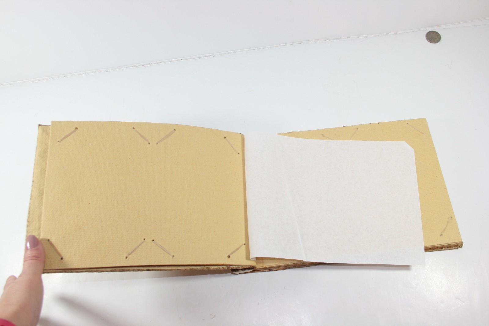 Rustic Chic photo album Display Book  Jute Faux wood