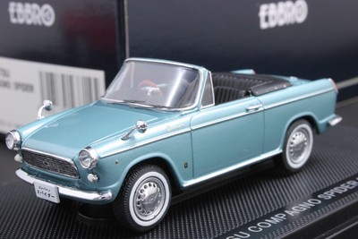 Ebbro 43715 1:43 Scale Daihatsu Compagno Spider 1965 Die Cast Model Car Blue