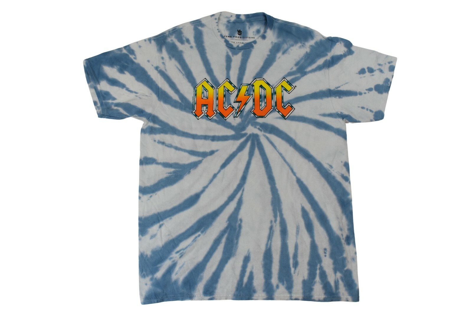 Junk Food AC/DC Mens AC DC Blue Tie Dye Shirt New S, XL | eBay