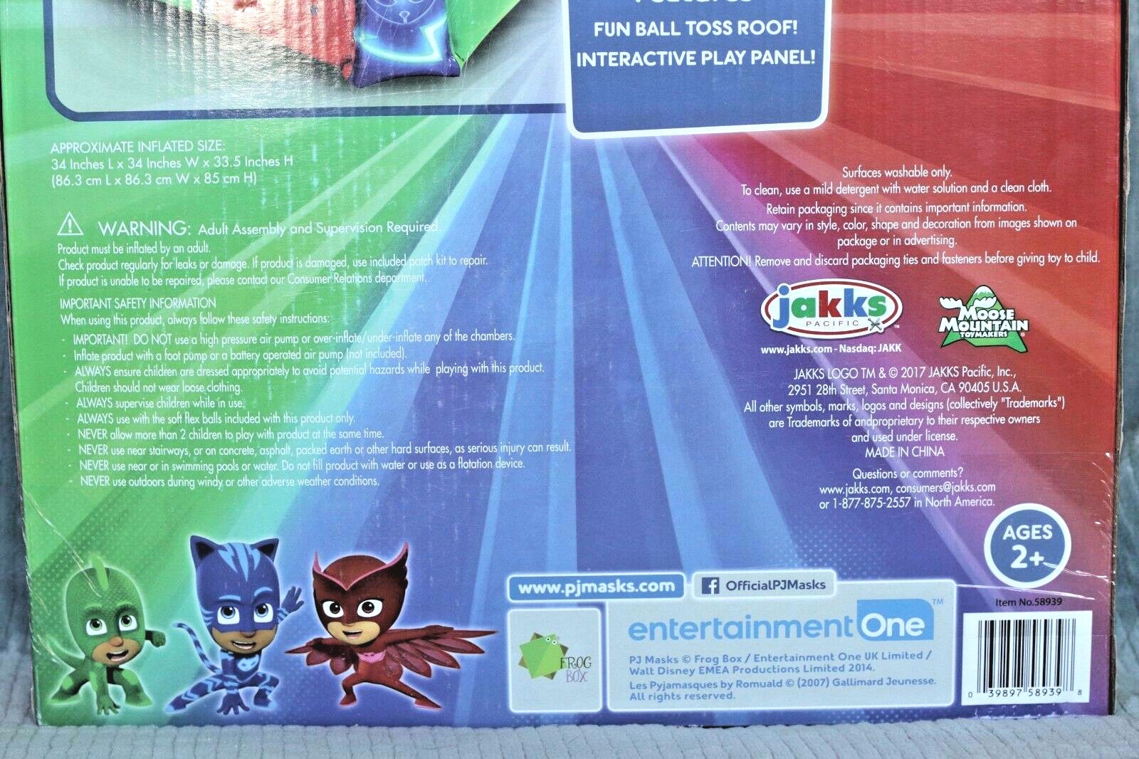 Inflatable BALL PIT Disney PJ Masks Adventure Playland with 20 Soft Balls Disney