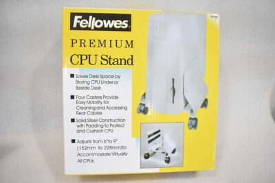 FELLOWES 91781 PREMIUM CPU STAND, SAVES DESK SPACE BY STORING CPU UNDER OR BESID