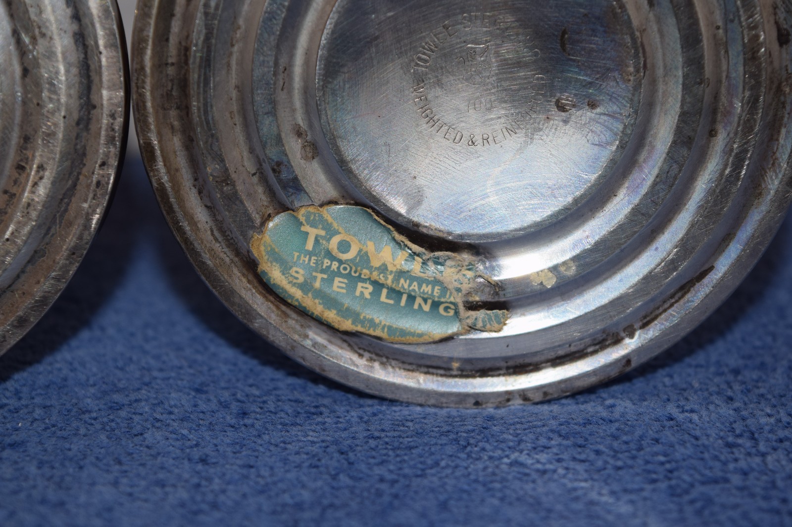 Pair Of Towle Sterling Weighted And Reinforced Candle Holders