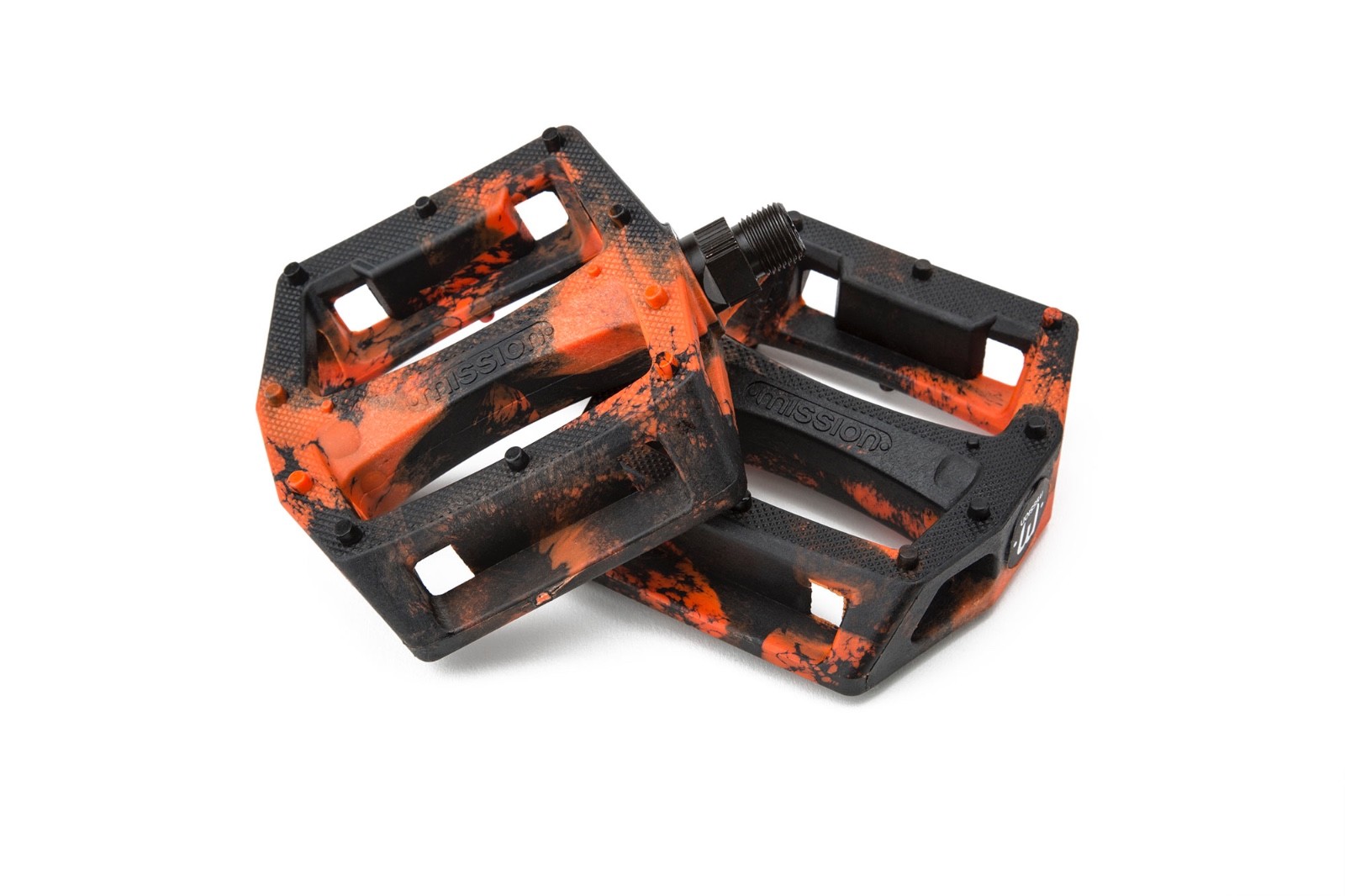 MISSION IMPULSE PC BLACK//ORANGE 9//16/" BICYCLE PEDALS