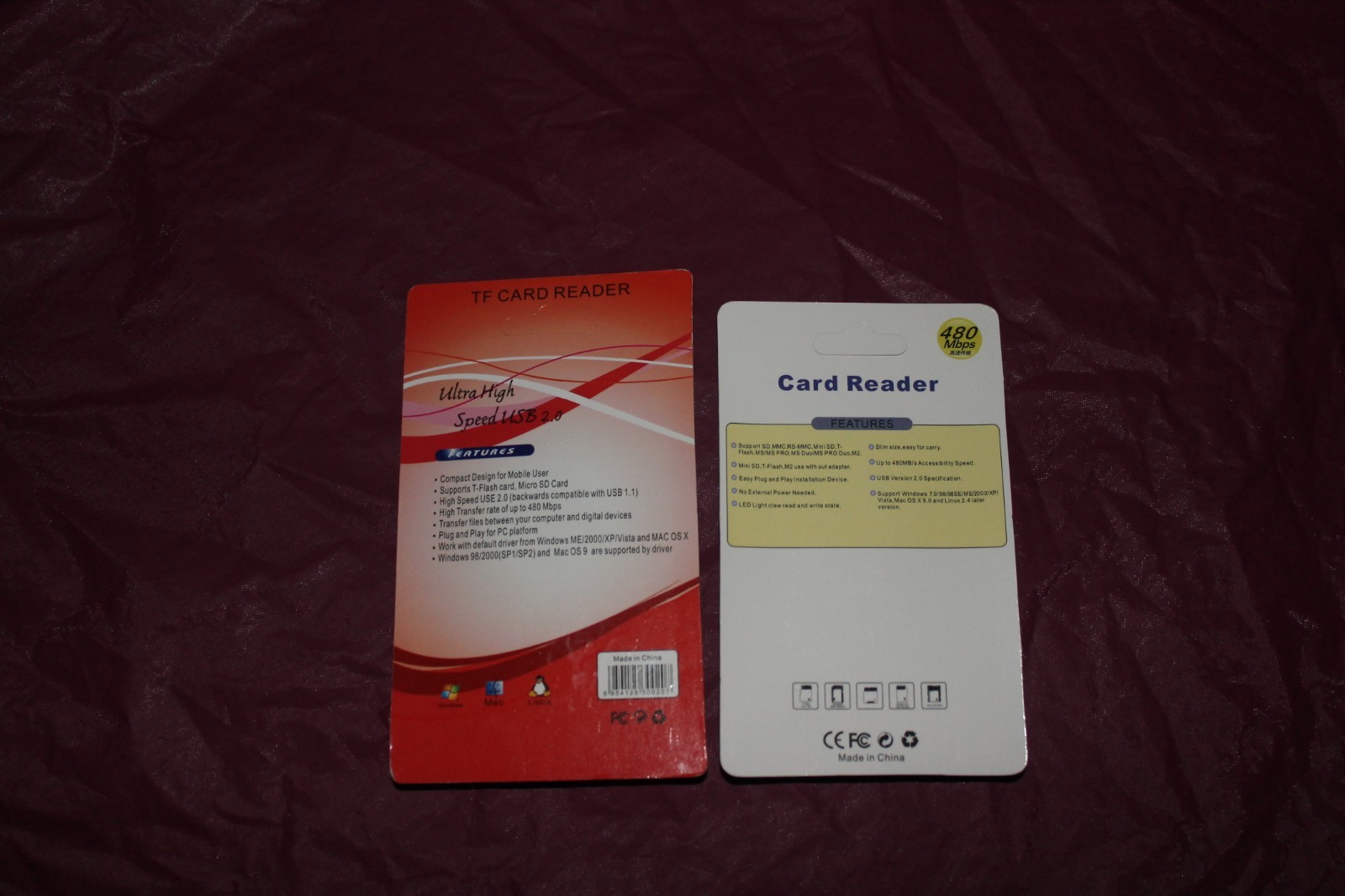 Lot of (4) Micro 2.0 USB Card Reader