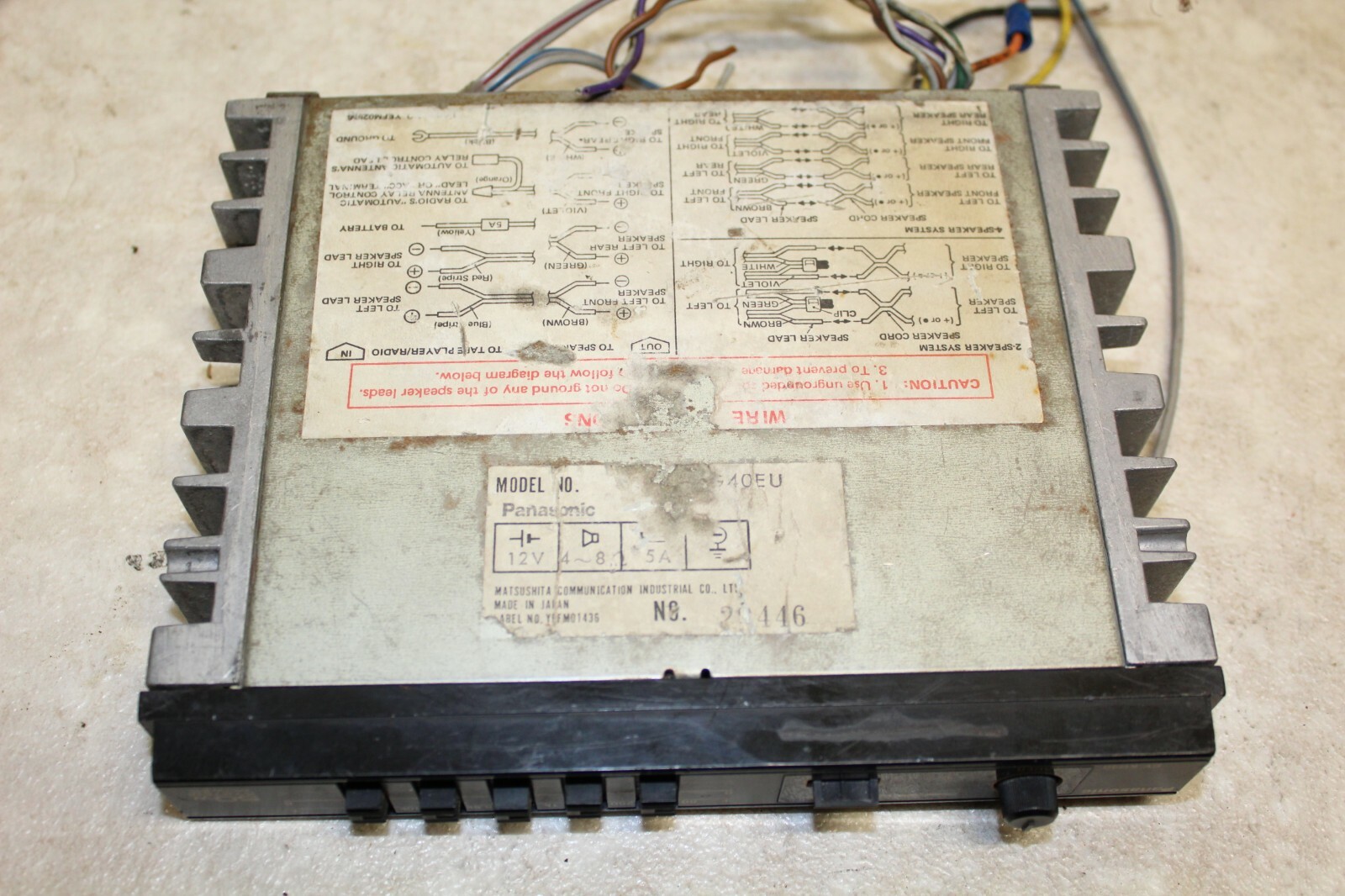 MATSUSHITA PANASONIC CY-KG40EU CAR 50 Watt 5 BAND EQUALIZER EQ + Booster Amp