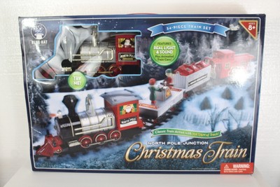 Blue Hat NORTH POLE JUNCTION 34-Piece Christmas Train Set with Lights & Sound