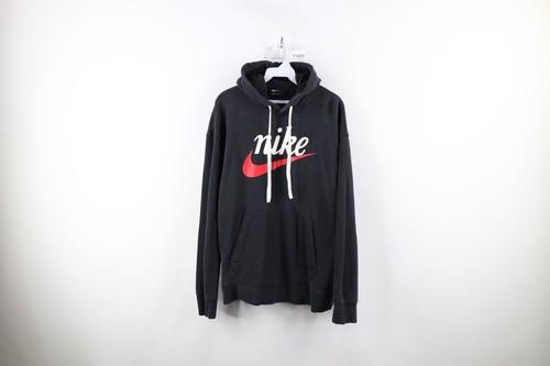 ★MUCENT★ LETTERING T WhiteBlack P00000IF Nike Mens Small Distressed Spell Out Script Big Swoosh Logo