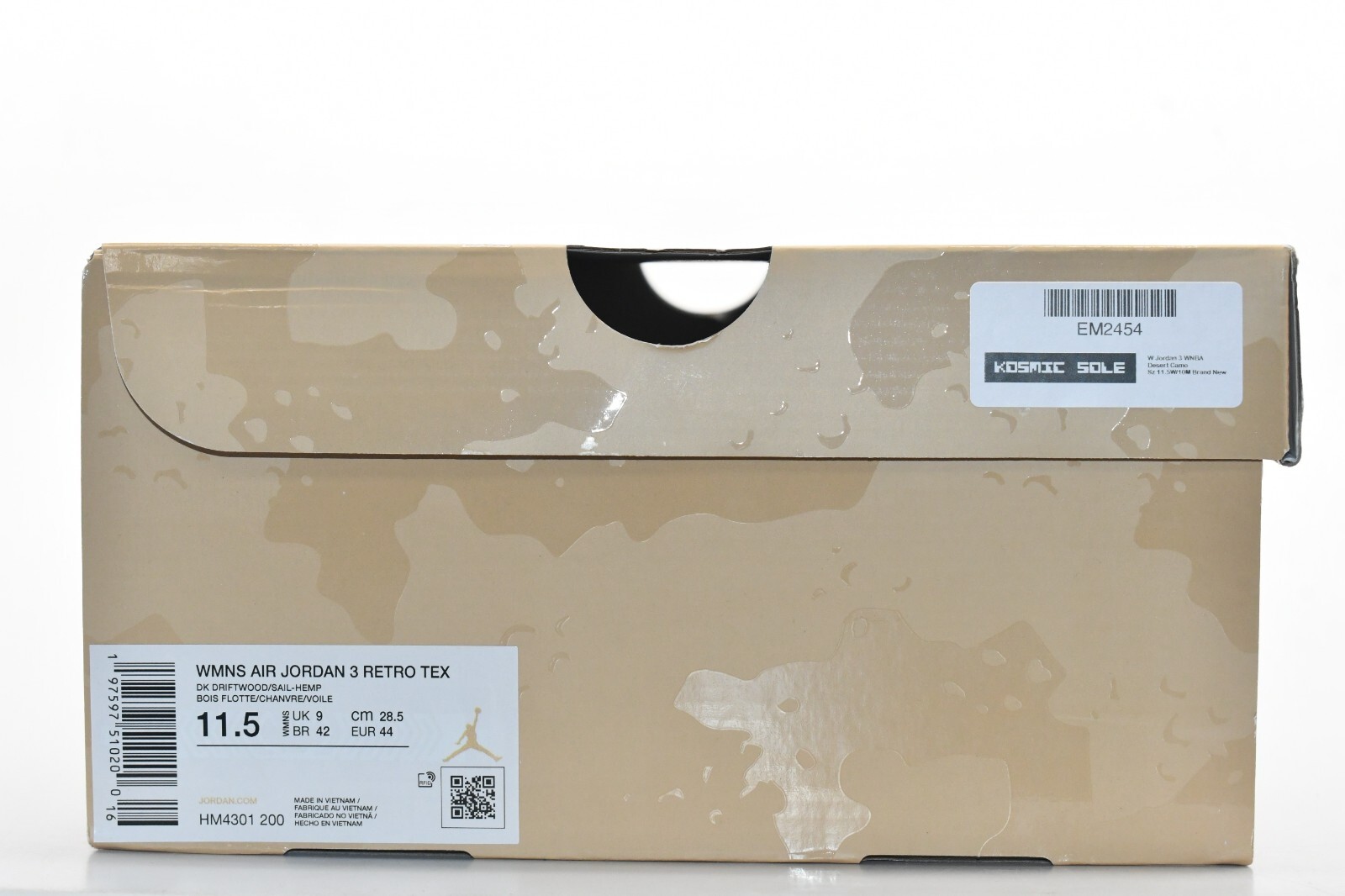 Pre-owned Jordan Women Air  3 Retro Wnba Desert Camo Style Hm4301-200 Size 11.5 In Multicolor