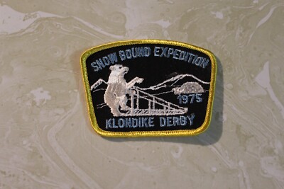BSA PATCH, SNOW BOUND EXPEDITION 1975 KLONDIKE DERBY